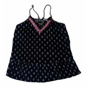 Children's Place Black Rope Tank Top sz 7/8 Girls